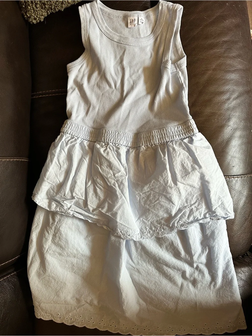 GAP Light Blue Tiered Eyelet Sundress for Girls